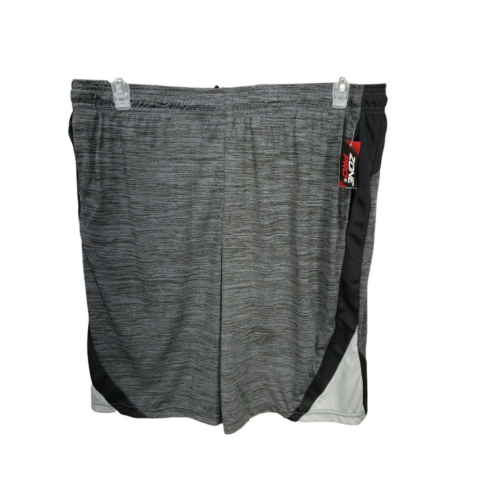 Zone Pro XL gray‎ black silver Athletic Gym Running mens Shorts